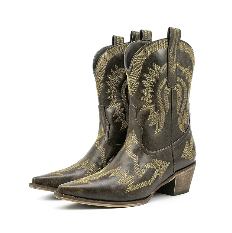 Echoarchiv | Klassische Western-Cowboystiefel Aus Leder für Damen