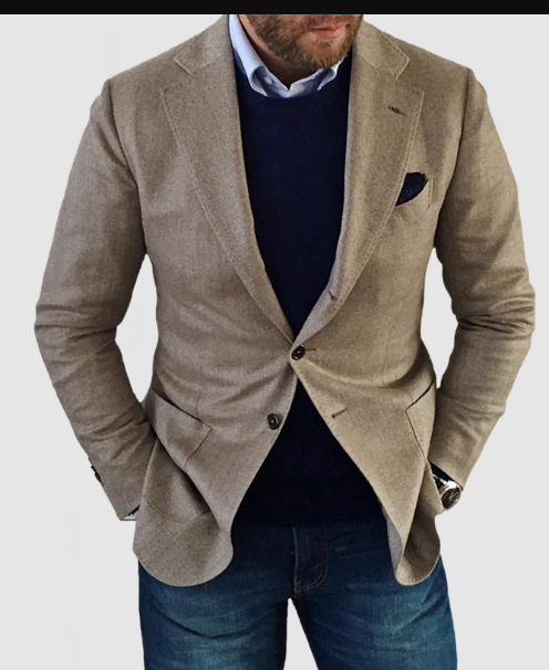 Echoarchiv | herren-strickjacke mit lässigen knöpfen, taschen und reverskragen, einfarbig, langärmelig