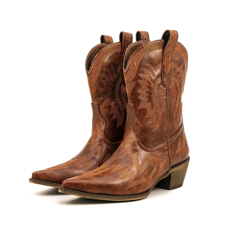 Echoarchiv | Klassische Western-Cowboystiefel Aus Leder für Damen