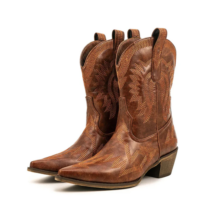 Echoarchiv | Klassische Western-Cowboystiefel Aus Leder für Damen
