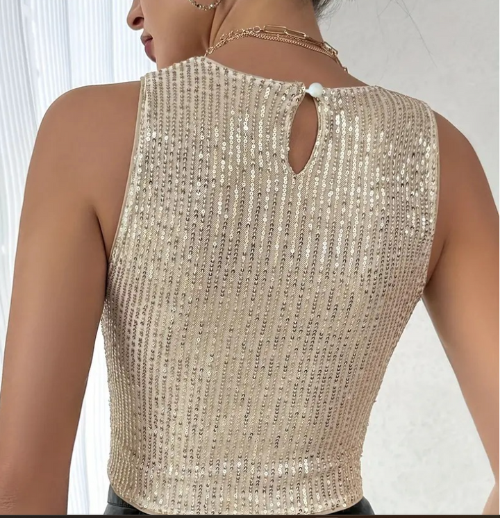 Echoarchiv | Funkelnde Pailletten Top für Einen Glamourösen Look
