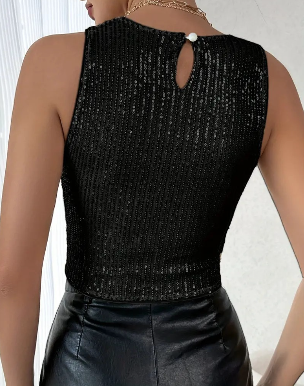 Echoarchiv | Funkelnde Pailletten Top für Einen Glamourösen Look