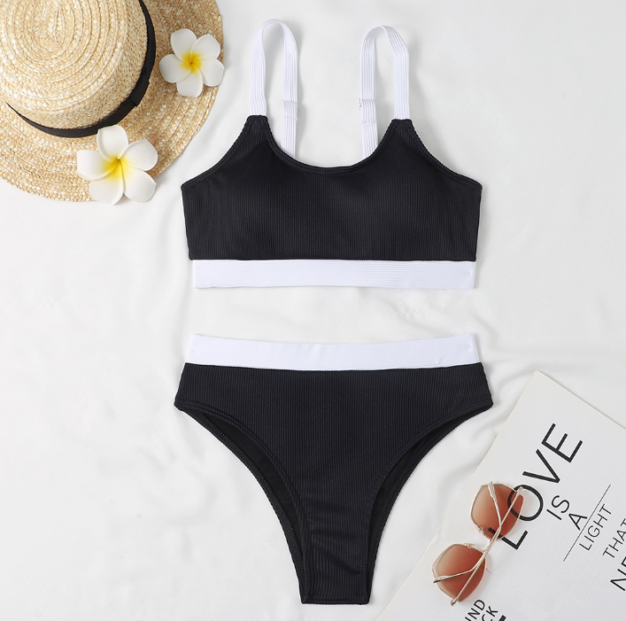 Echoarchiv | Bikini Bequemer Bikini mit High-Waist-Slip