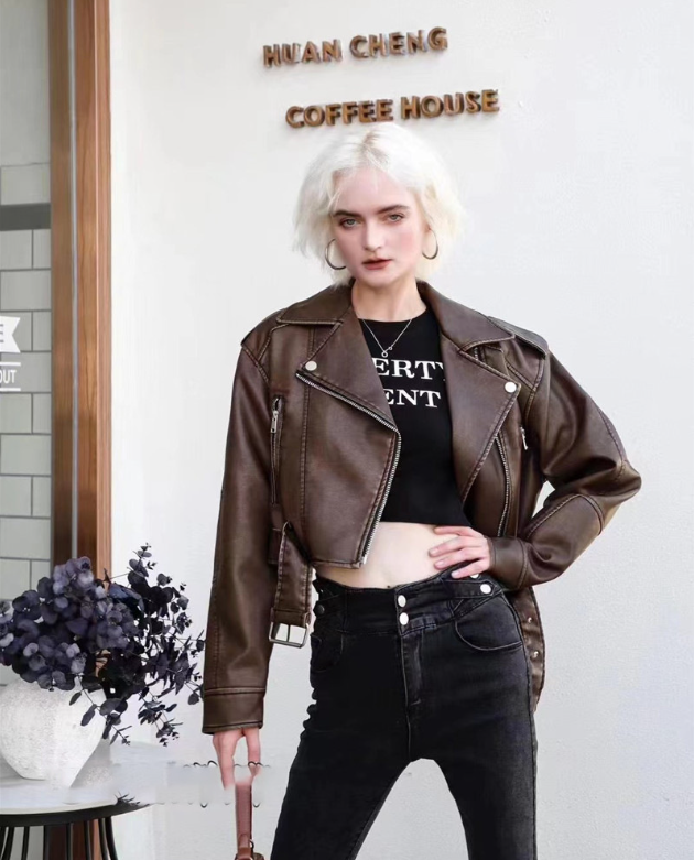 Echoarchiv | Kurze Lederjacke Damen