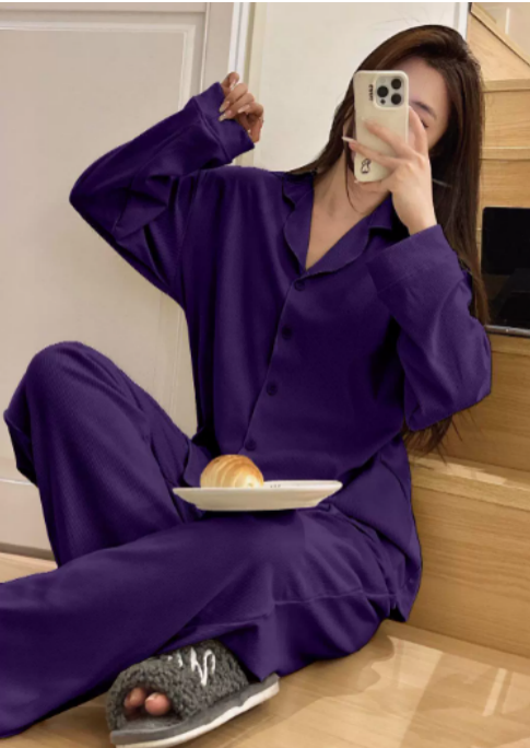 Echoarchiv | Satin PyjamA-Satz mit Weitem Hose