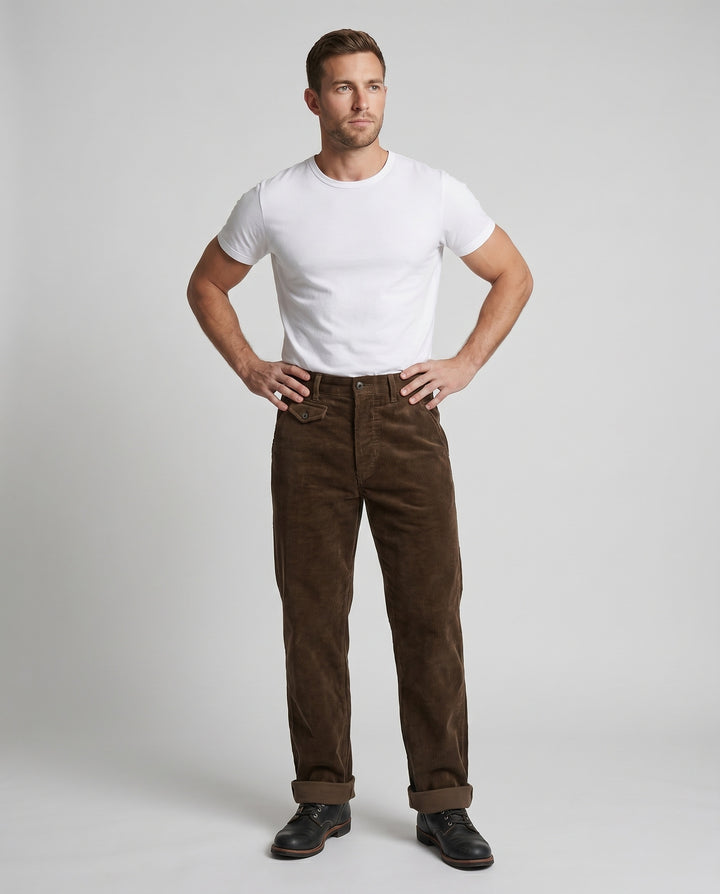 Herren Hochwertige Bundfaltenhose Echoarchiv