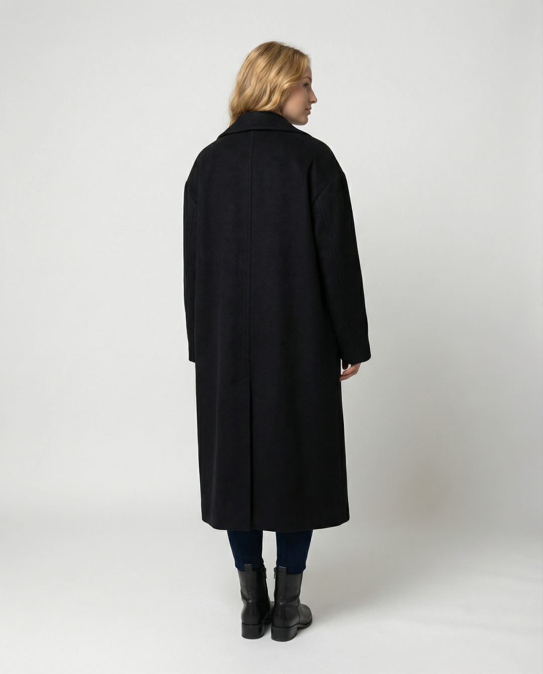 Damen Eleganter Oversized Wollmantel mit Taschen & Komfort | Echoarchiv