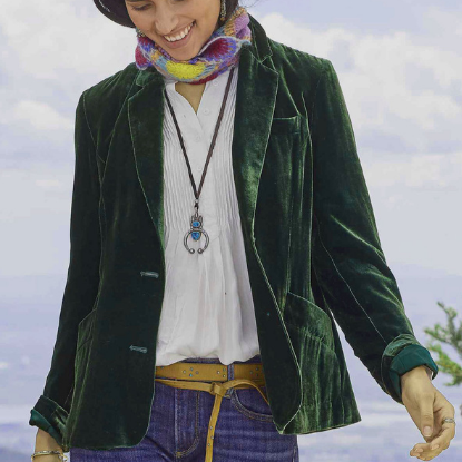 Echoarchiv | Vintage Mode Blazer Jacke Aus Samt