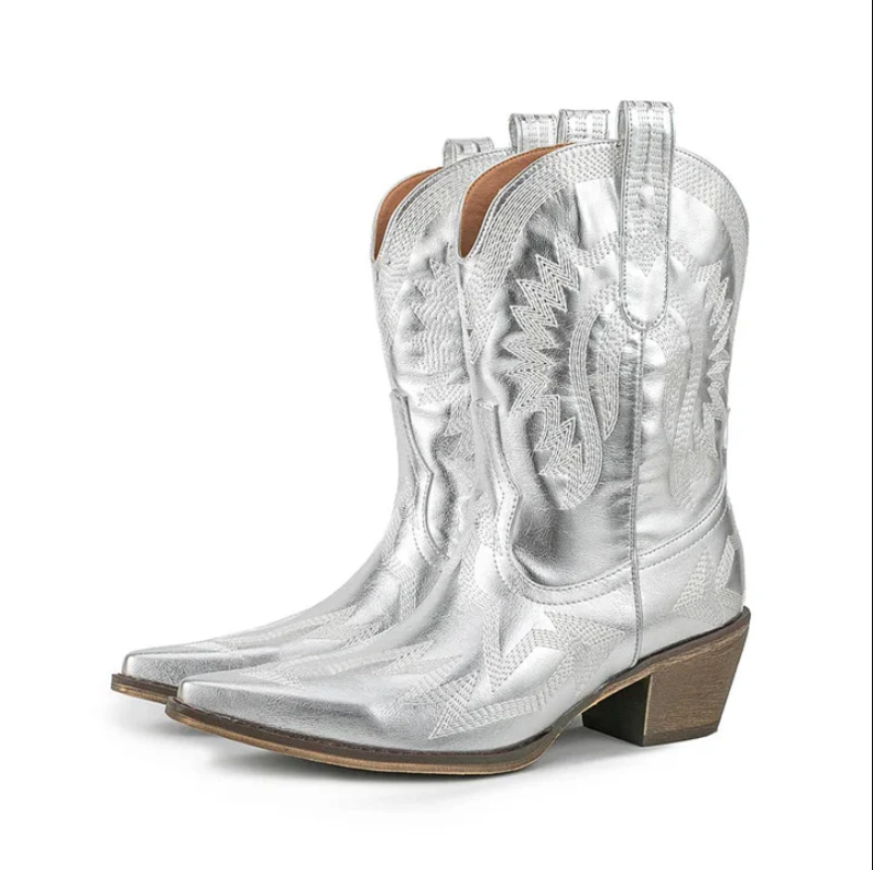 Echoarchiv | Klassische Western-Cowboystiefel Aus Leder für Damen