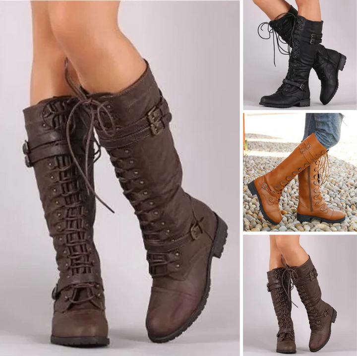 Echoarchiv | Retro-Schnürstiefel mit Schnalle