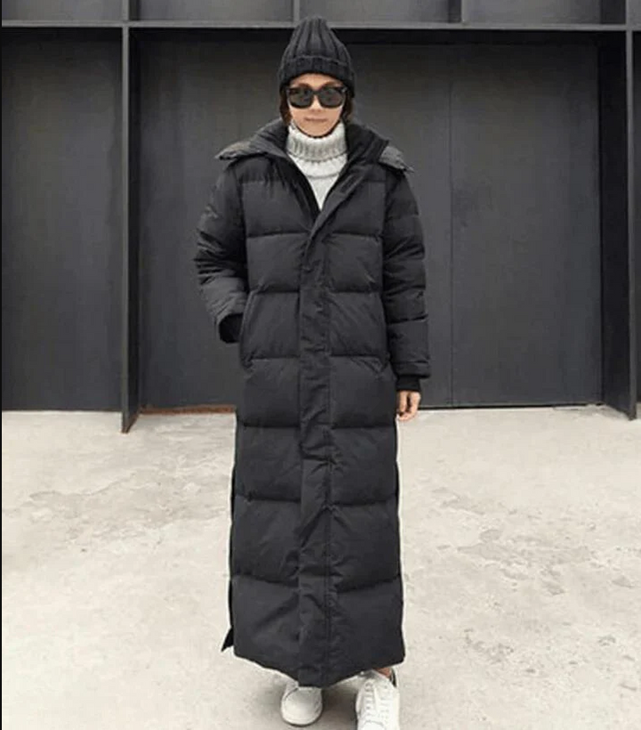 Echoarchiv | Lange Daunenjacke mit Kapuze für Damen