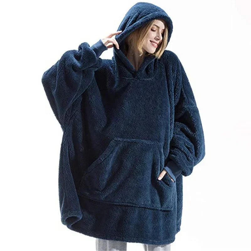 Echoarchiv | Übergroßer Flanell-Decken-Hoodie für Männer & Frauen
