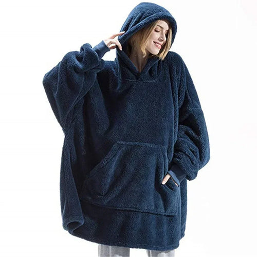 Echoarchiv | Übergroßer Flanell-Decken-Hoodie für Männer & Frauen