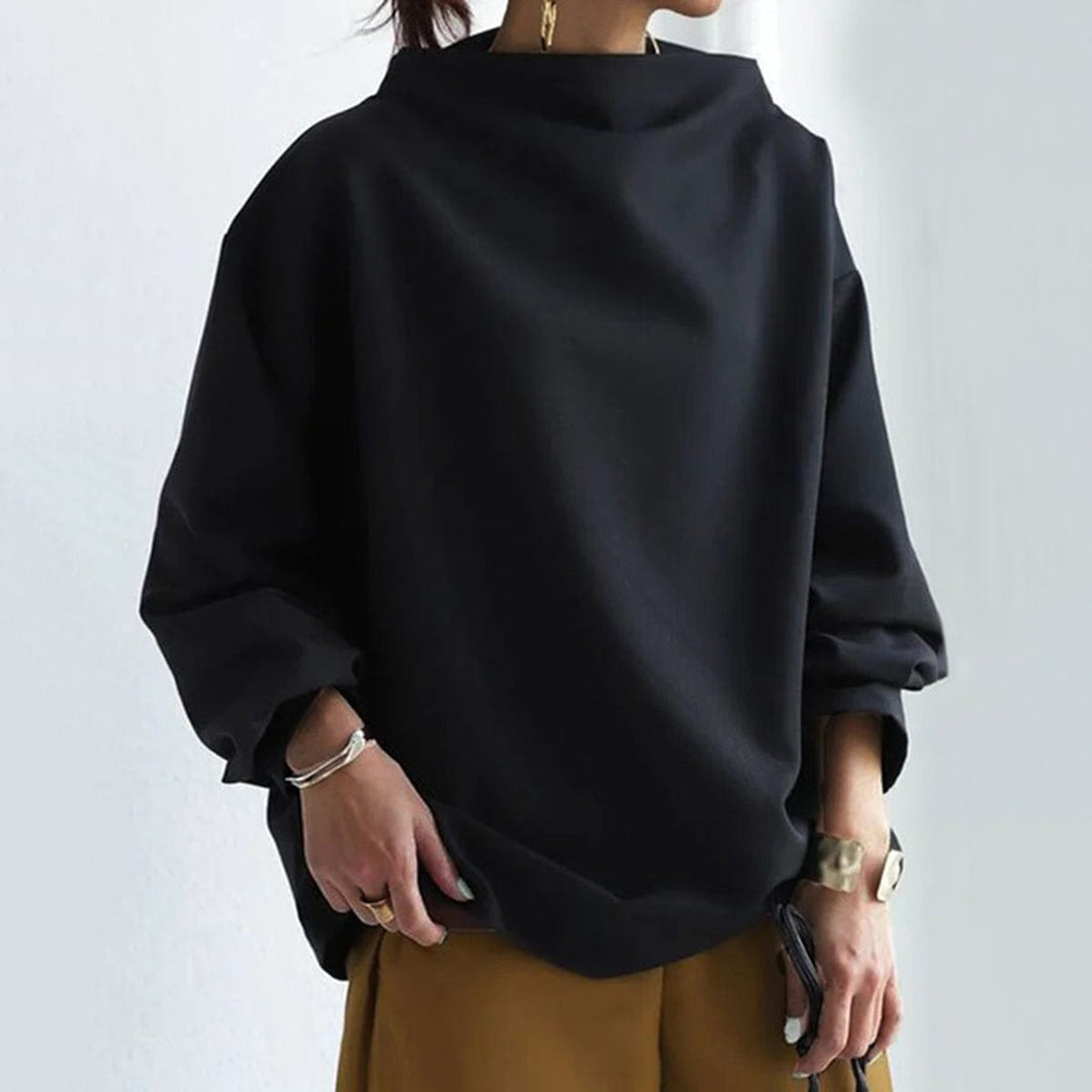 Elegante Loose-Fit Rollkragenbluse – Élovi