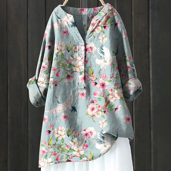 Bequeme Bluse mit Blumenmuster