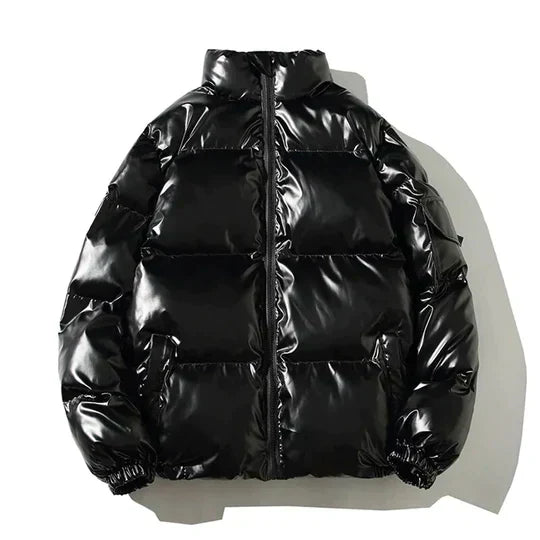 Echoarchiv - Winddichte metallische Winter-Pufferjacke