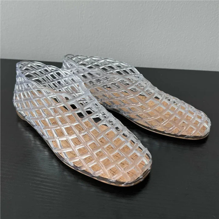 Echoarchiv | Sommer Jellies Schuhe Frauen Echoarchiv Transparent Mesh Hollow Out Strand Schuhe Damen Flache Sandalen Farbige Runde Zehen Jelly Sandalen