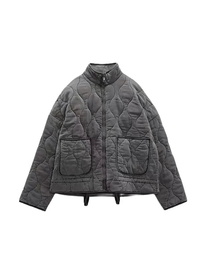 Oversized Vintage Gepolsterte Damenjacke