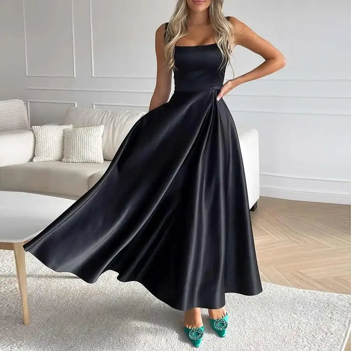 Echoarchiv | Modernes Ärmelloses Maxikleid mit Hoher Taille für Frauen