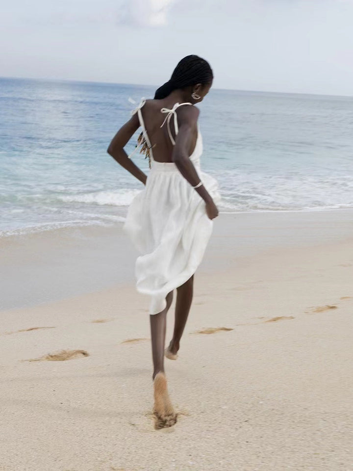 Echoarchiv | Atmungsaktives Sommerkleid Aus Leinen für Damen