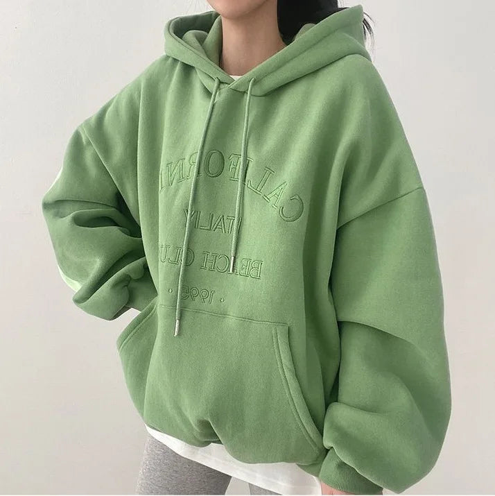 Echoarchiv | Oversized Damen Hoodie Mit Stickerei