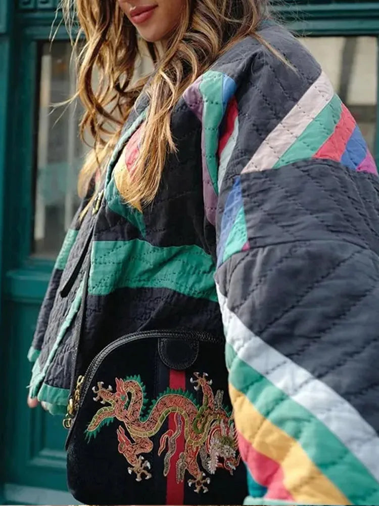 Echoarchiv | Gestreifte Gefütterte Jacke