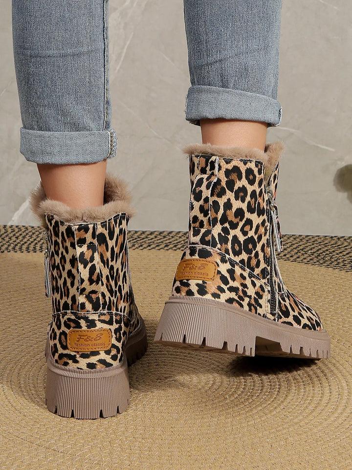 Echoarchiv | Elegante Stiefel Mit Leopardenmuster