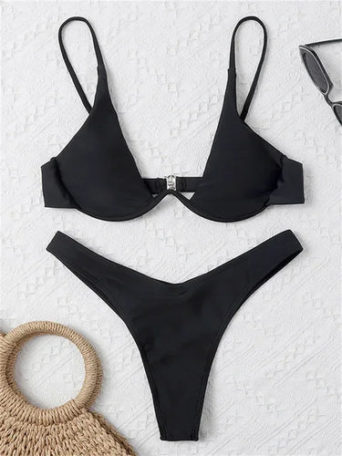 Echoarchiv | Bügel-Bikini-Set Push-Up-Bh und Tanga-Bademode für Damen