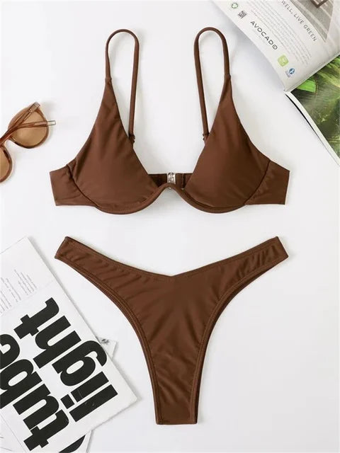 Echoarchiv | Bügel-Bikini-Set Push-Up-Bh und Tanga-Bademode für Damen