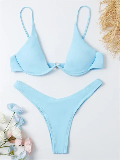 Echoarchiv | Bügel-Bikini-Set Push-Up-Bh und Tanga-Bademode für Damen