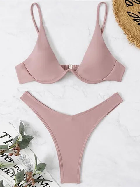 Echoarchiv | Bügel-Bikini-Set Push-Up-Bh und Tanga-Bademode für Damen