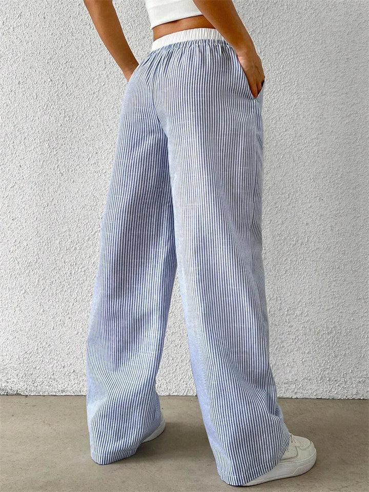 Echoarchiv | Bequeme Hose mit Weitem Bein und Streifendruck