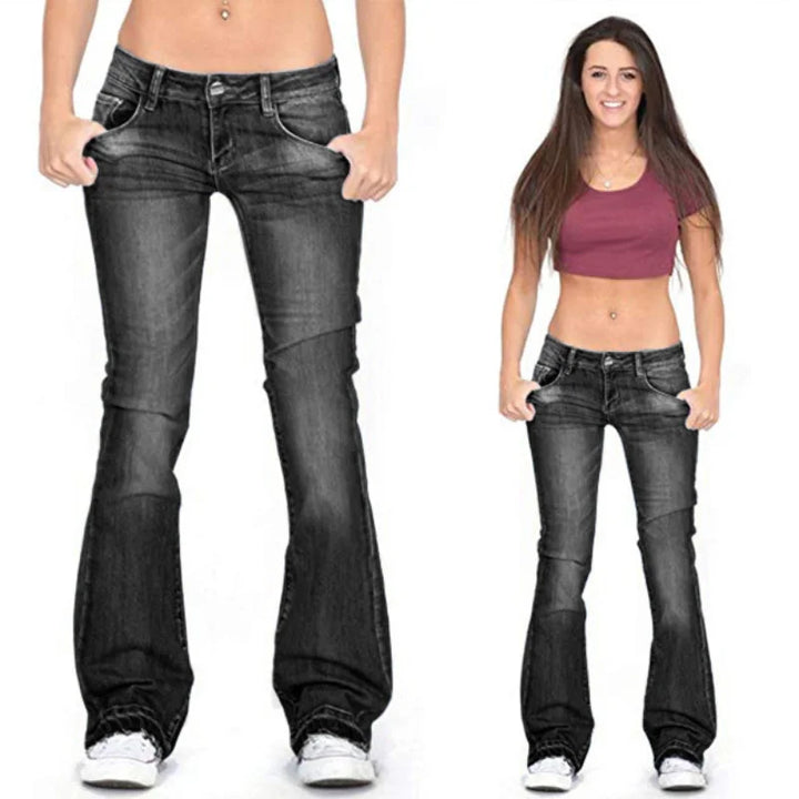 Echoarchiv | Damen Low Rise Flared JEchoarchivns: Lässige Vintage Skinny Bell Bottom JEchoarchivns