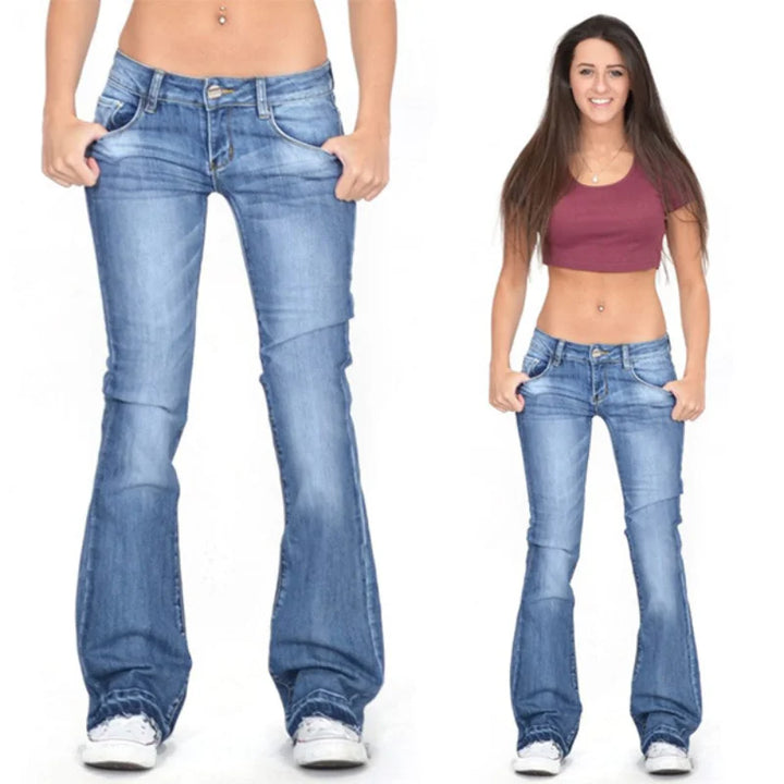 Echoarchiv | Damen Low Rise Flared JEchoarchivns: Lässige Vintage Skinny Bell Bottom JEchoarchivns