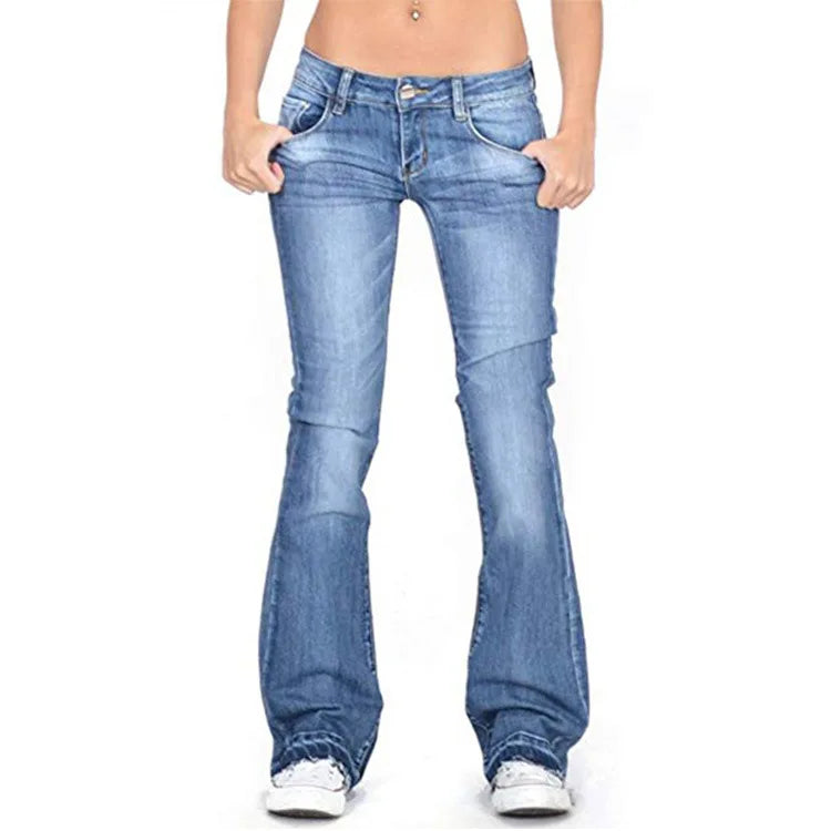 Echoarchiv | Damen Low Rise Flared JEchoarchivns: Lässige Vintage Skinny Bell Bottom JEchoarchivns