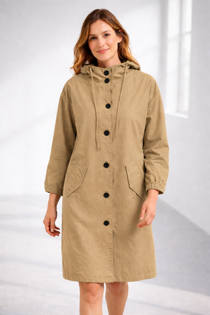 Damen Kapuzenjacke in mittlerer Länge – Célinea