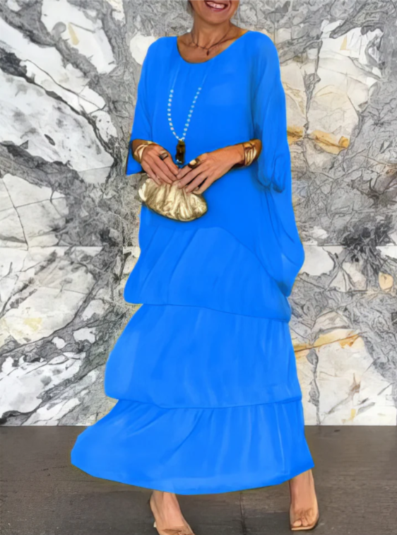 Echoarchiv | Elegantes Maxikleid mit Weitem Rundhalsausschnitt
