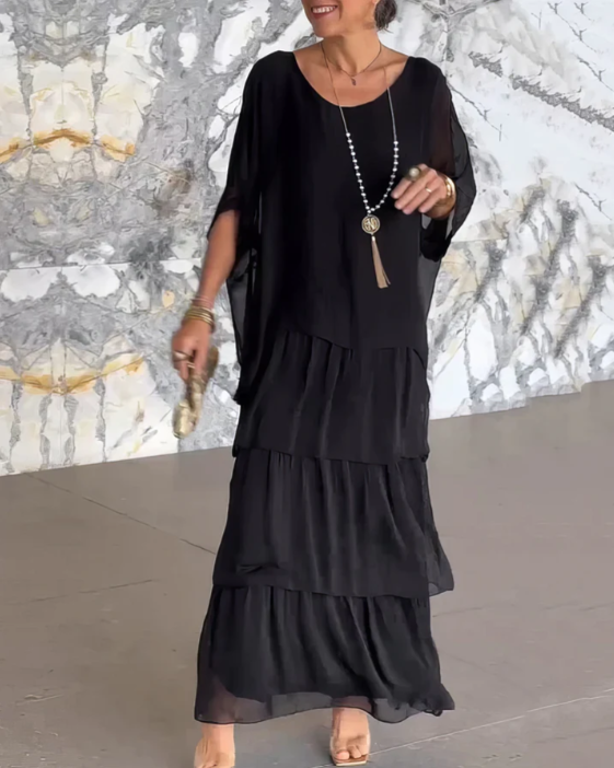 Echoarchiv | Elegantes Maxikleid mit Weitem Rundhalsausschnitt