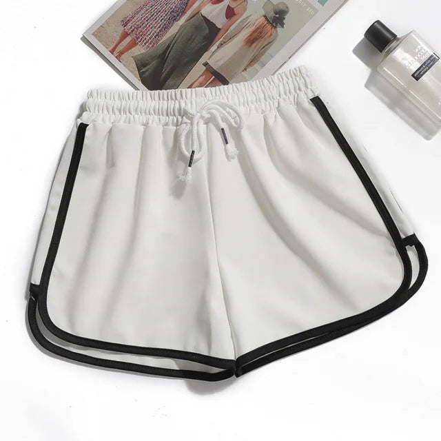 Echoarchiv | Damen Streifenshorts mit Atmungsaktivem, Elastischem Bund