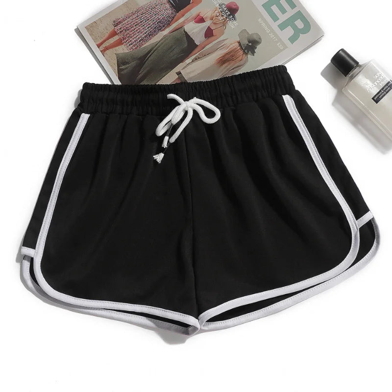Echoarchiv | Damen Streifenshorts mit Atmungsaktivem, Elastischem Bund