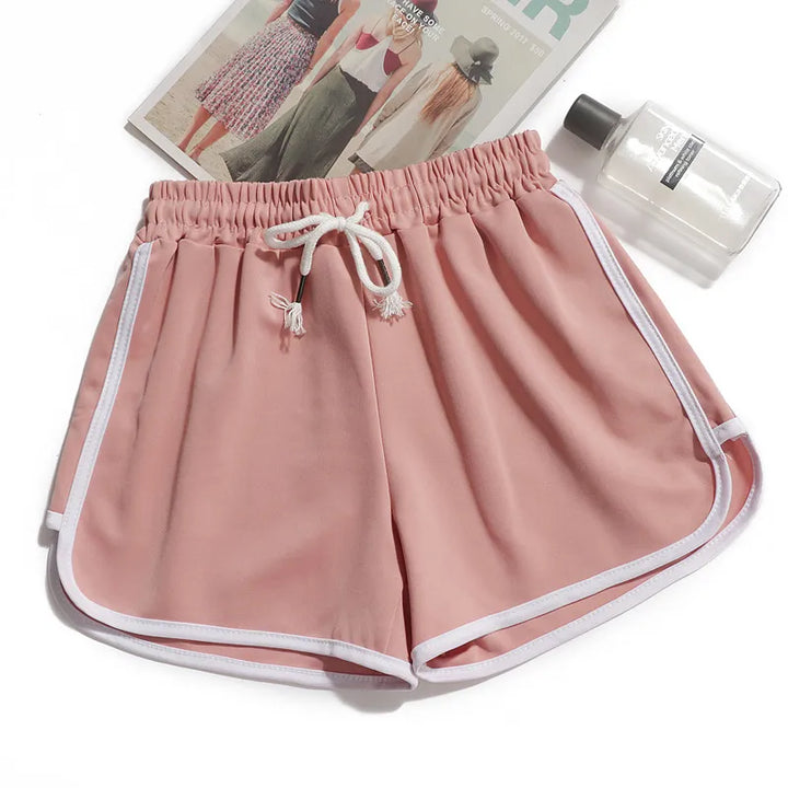 Echoarchiv | Damen Streifenshorts mit Atmungsaktivem, Elastischem Bund