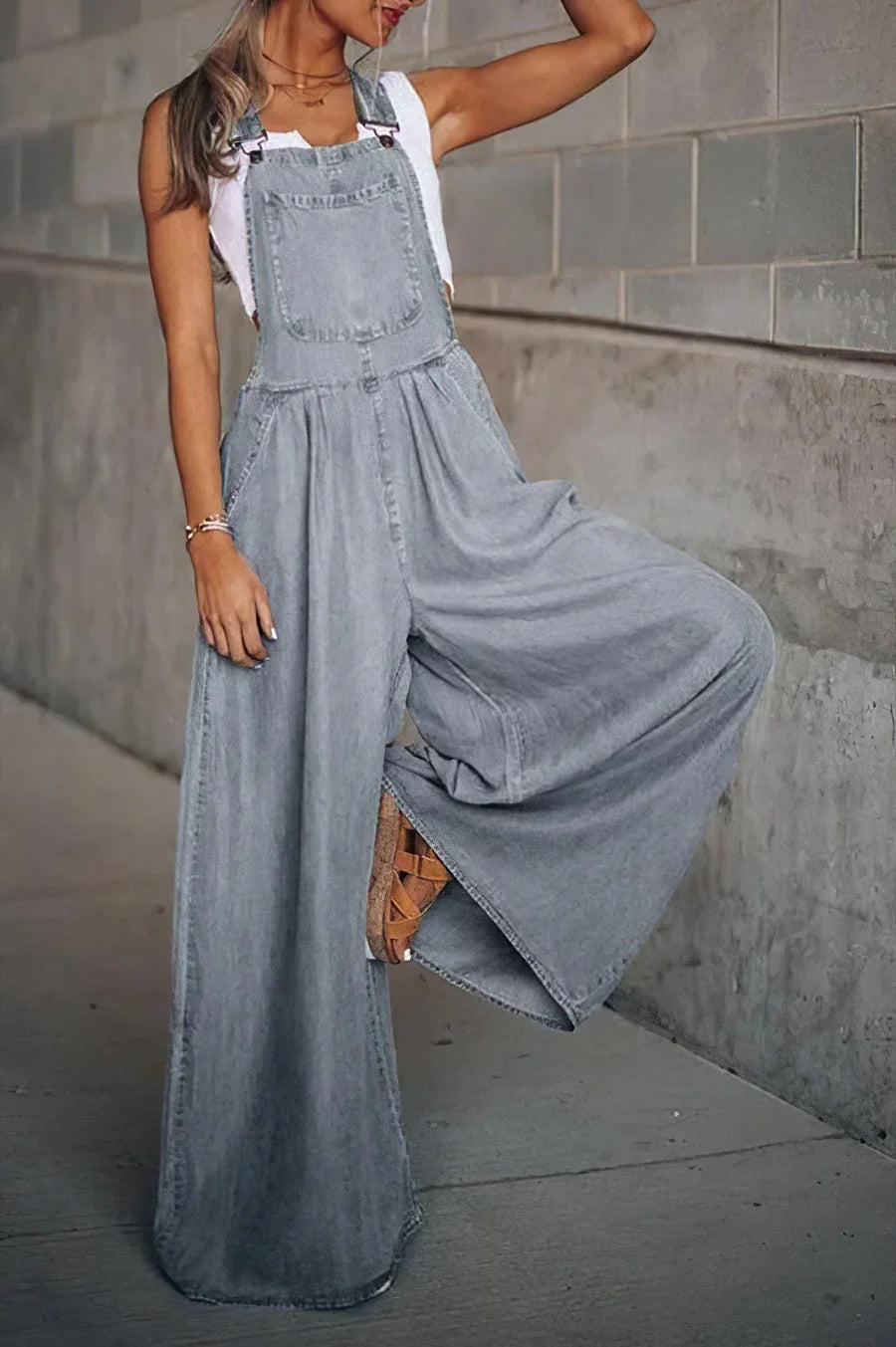 Echoarchiv | Armelloser Trendiger Denim-Overall für Damen