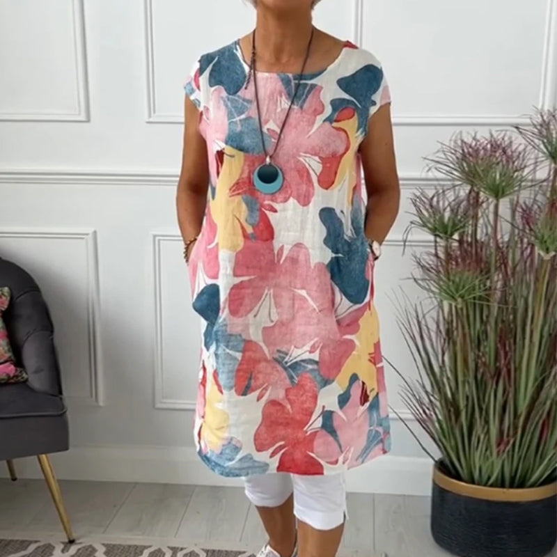 Echoarchiv | Lässiges Longtop mit Farbenfrohem Blumenprint