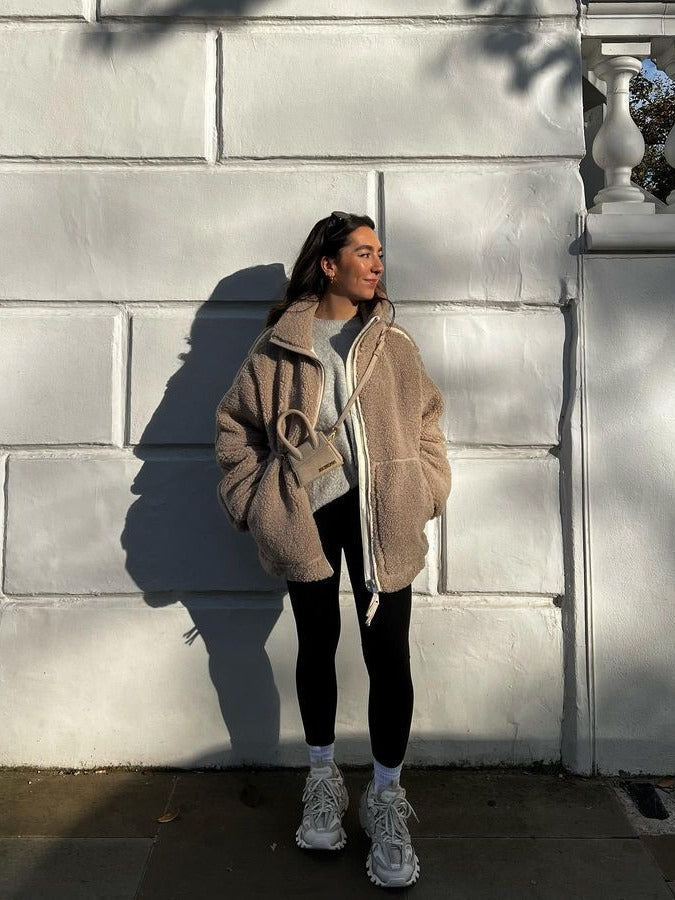 Echoarchiv | Oversize-Fleecejacke mit Entspannter Passform und Weichem, Warmem Stoff für Frauen