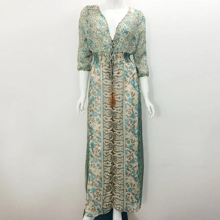 Sexy Bohemian-Print-Kleid für europäische und amerikanische Frauen