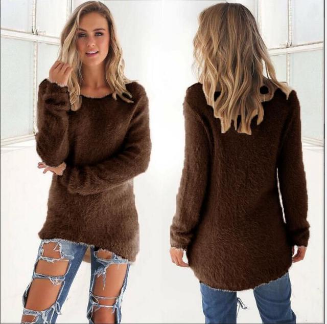 Echoarchiv | Lässiger O Ausschnitt Pullover