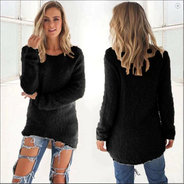 Echoarchiv | Lässiger O Ausschnitt Pullover