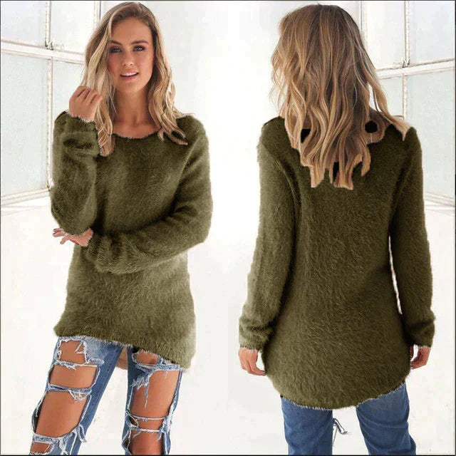 Echoarchiv | Lässiger O Ausschnitt Pullover