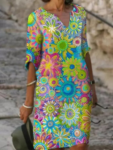 Echoarchiv | Baumwolle Blumenkleid für Damen