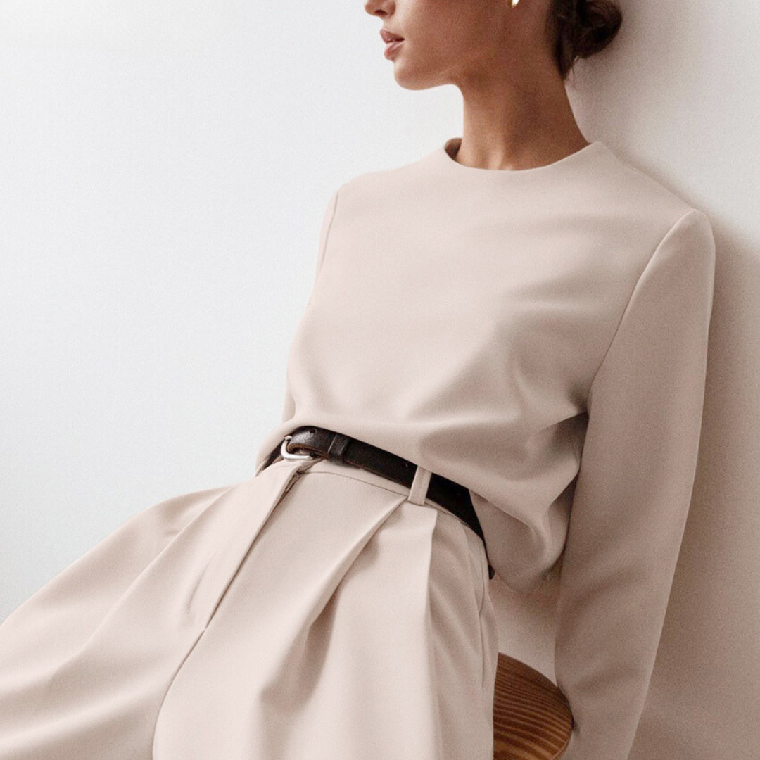 Echoarchiv | Elegante Damen Zweiteilige Set Mit Weit Geschnittene Hose